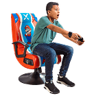 X-Rocker, Super Mario 2.1 Audio Pedestal Chair, Red/Blue 4