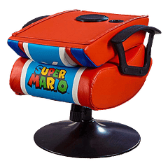X-Rocker, Super Mario 2.1 Audio Pedestal Chair, Red/Blue