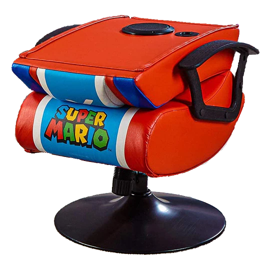 XROCKER, SUPER MARIO 2.1 AUDIO PEDESTAL CHAIR, RED/BLUE