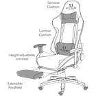 Silla Ultimate Gaming Orion, Negro I Rojo I Blanco 3