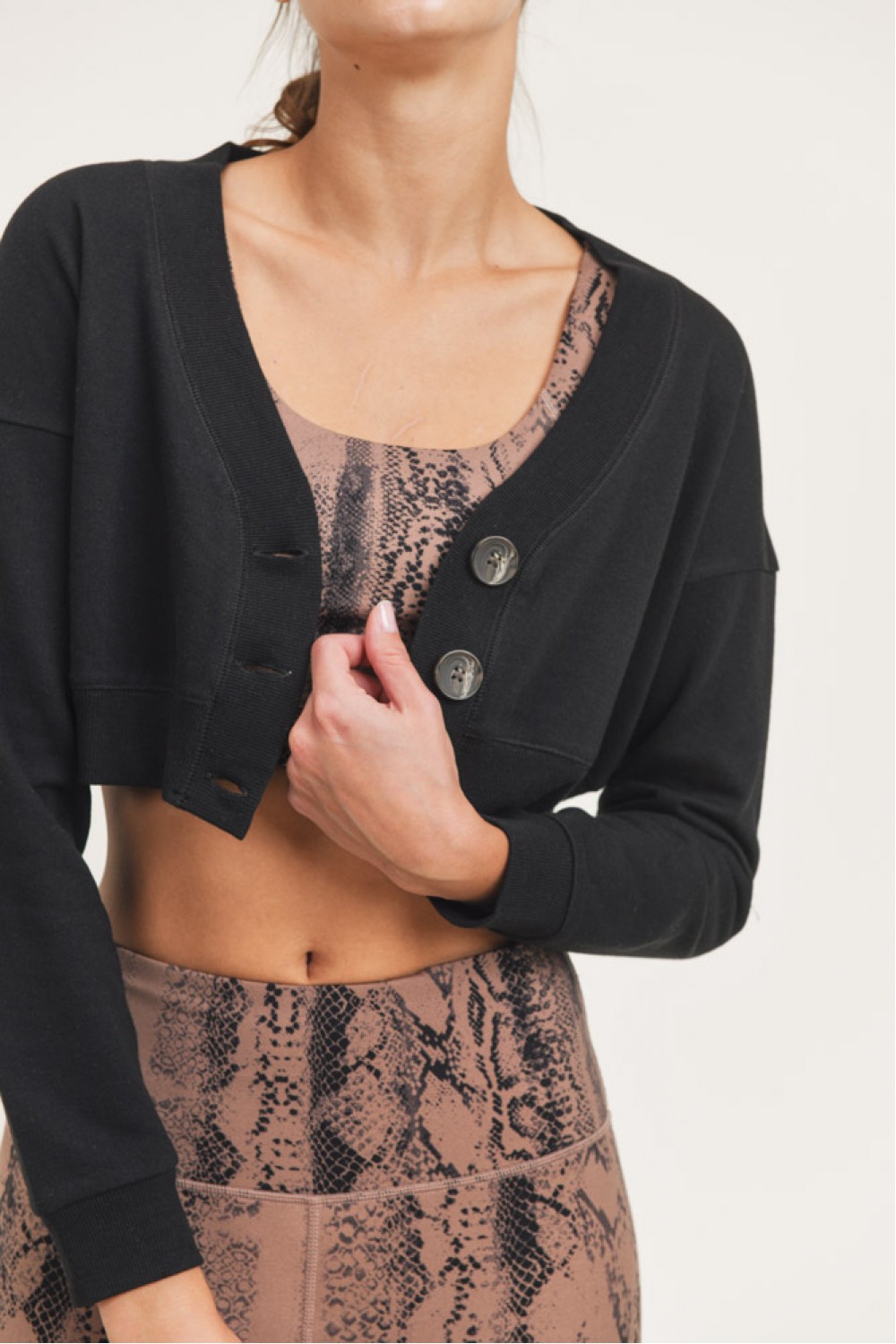 Polerón Crop ELsa Negro