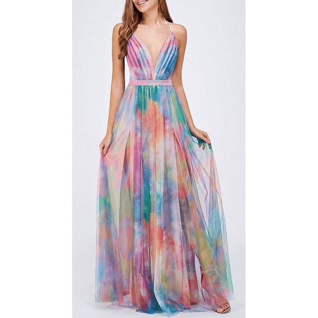 Maxi Vestido Millaray Pastel