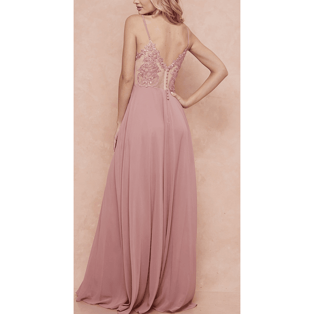 Maxi Vestido Paloma Rosa