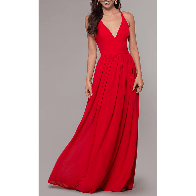 Maxi Vestido Simona Rojo