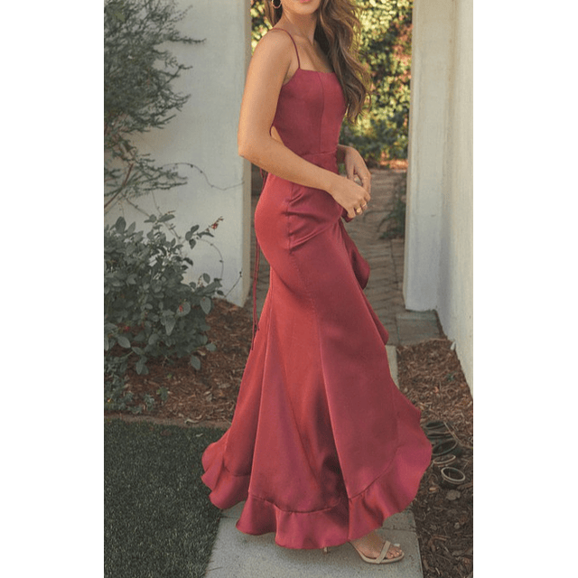 Maxi Vestido Angeles  Marsala