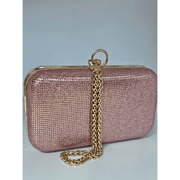 Clutch rosa semi brillo