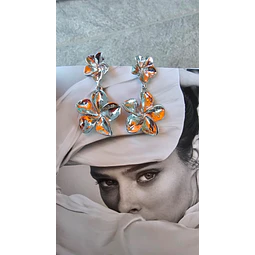 Aros doble flor