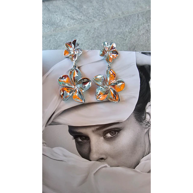 Aros doble flor