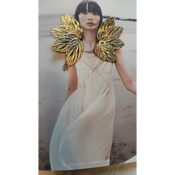 Aros maxi hojas doradas