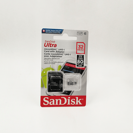 Microsd 32GB Clase 10 Sandisk