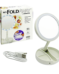 Espejo Con Luz Led Doble Cara, Ideal Maquillaje, Usb+pilas