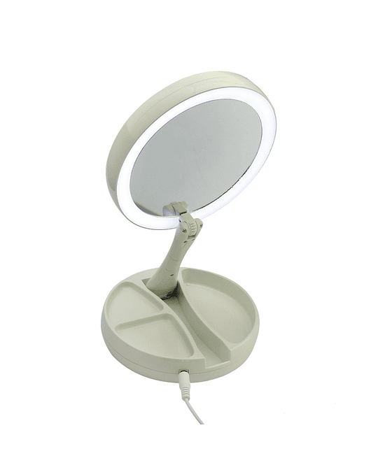 Espejo Con Luz Led Doble Cara, Ideal Maquillaje, Usb+pilas