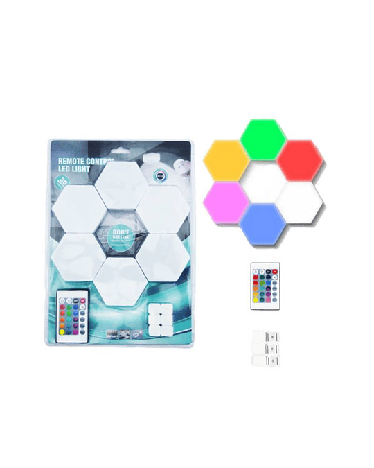 Hexagonal LED touch RGB con control de 13 modos