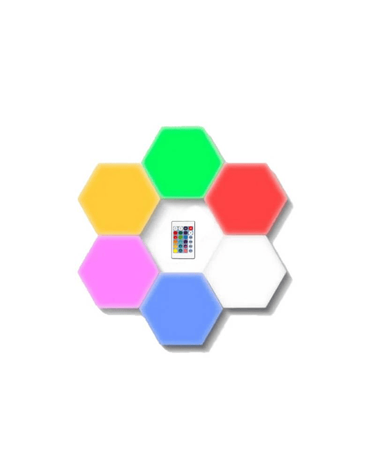 Hexagonal LED touch RGB con control de 13 modos