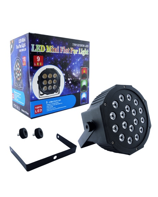 Luz Disco 18 LED RGB Con DMX