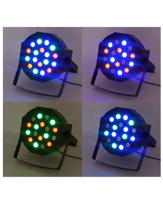 Luz Disco 18 LED RGB Con DMX