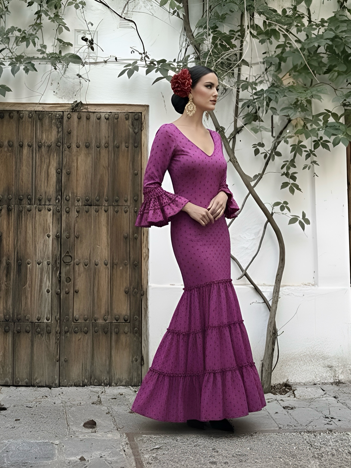 VESTIDO CARMEN CIRUELA LUNAR 1