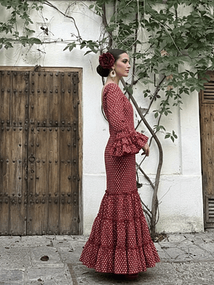 VESTIDO CARMEN ROJO LUNAR PEQUEÑO