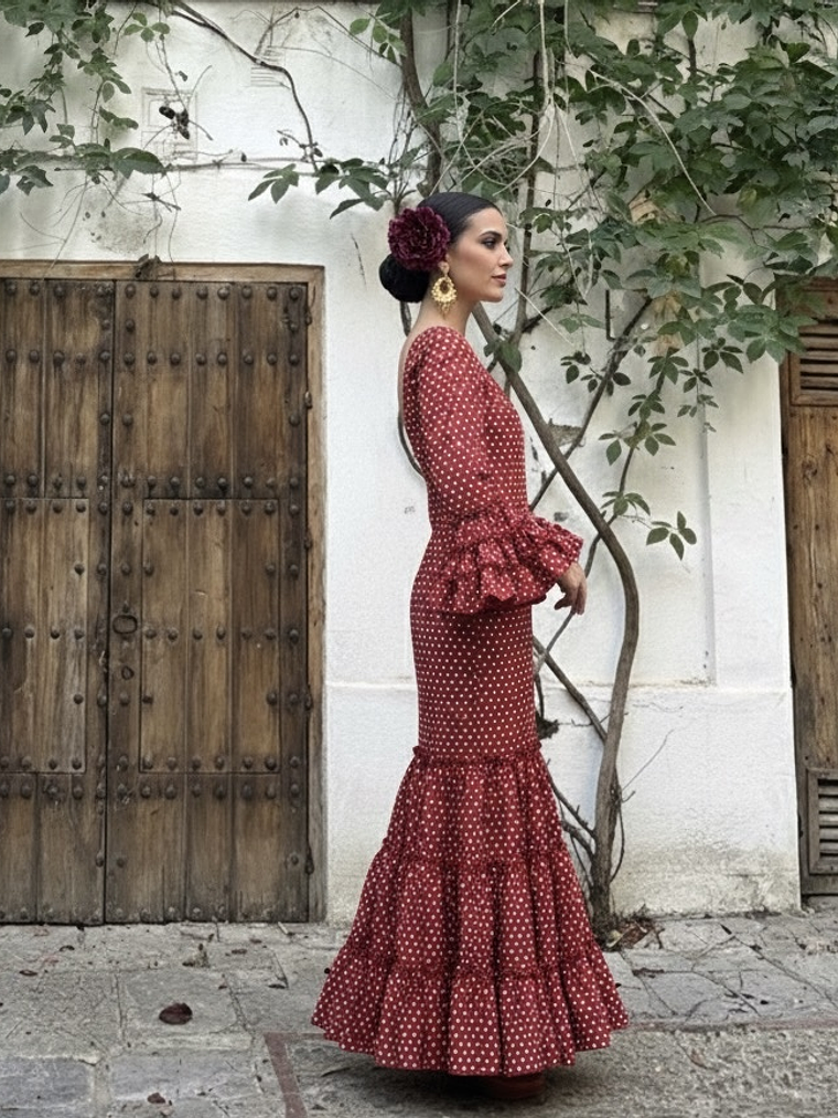 VESTIDO CARMEN ROJO LUNAR PEQUEÑO 2