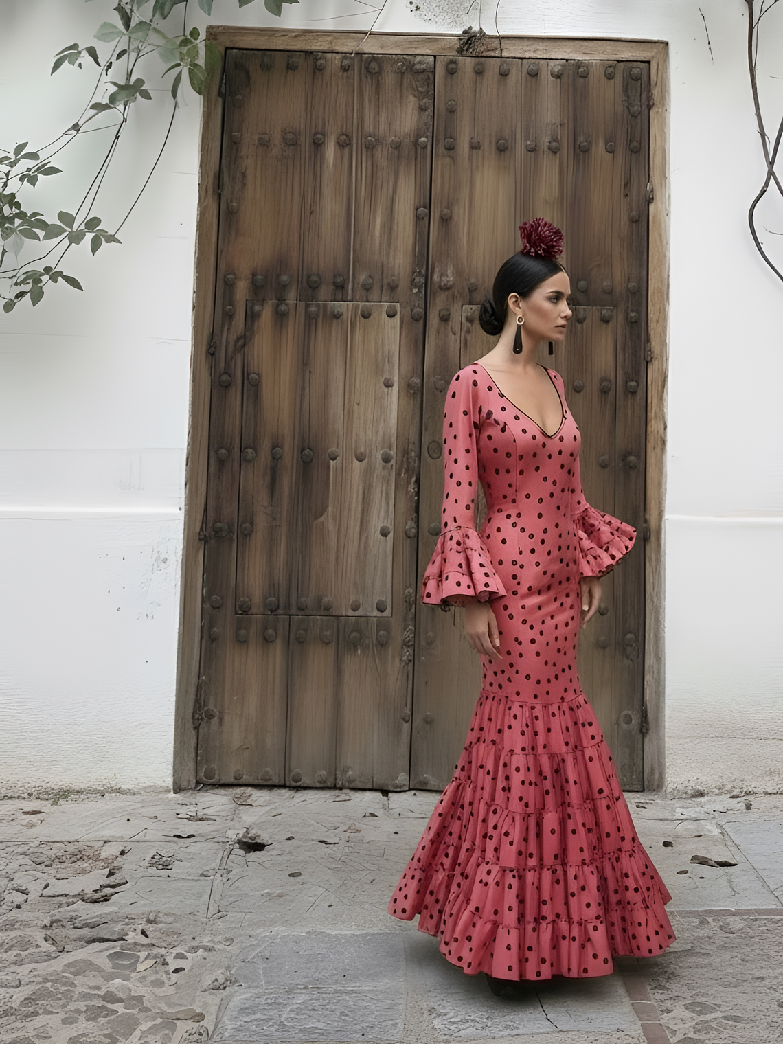 VESTIDO CARMELA CORAL LUNAR NEGRO 1