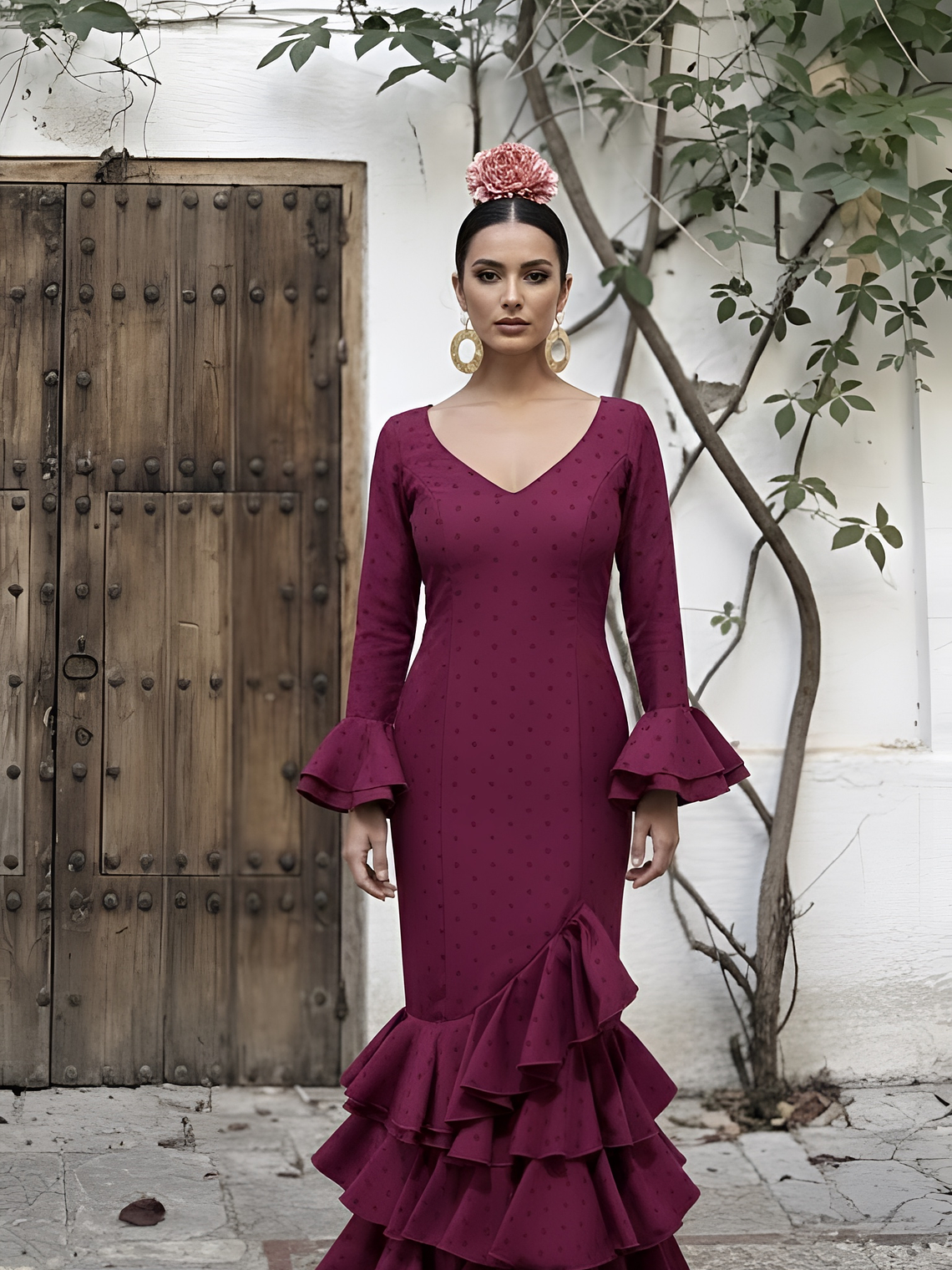 VESTIDO LUCÍA CIRUELA LUNAR 1