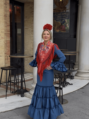 VESTIDO CARMEN AZUL TINTA