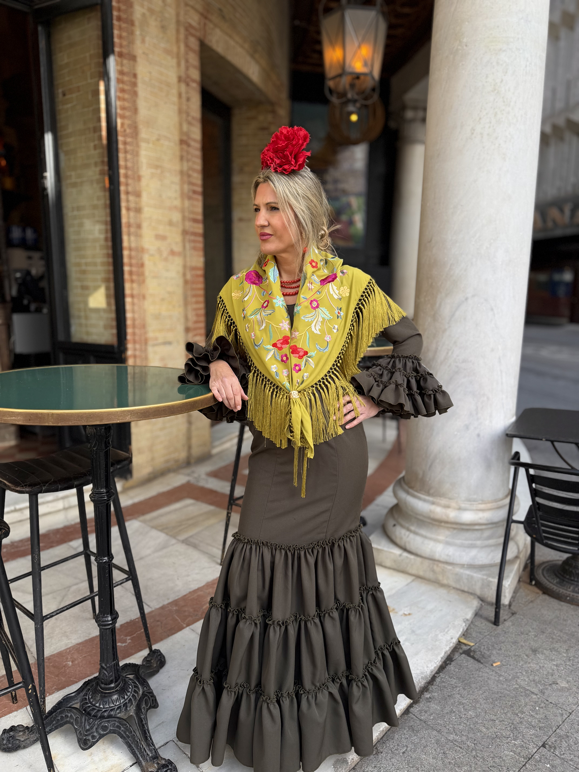 VESTIDO CARMEN VERDE CACERÍA 1