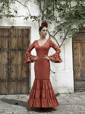 VESTIDO CARMEN NARANJA LUNAR BUGANVILLA