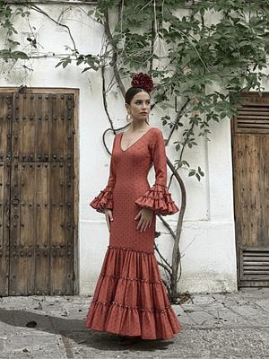 VESTIDO CARMEN NARANJA LUNAR BUGANVILLA