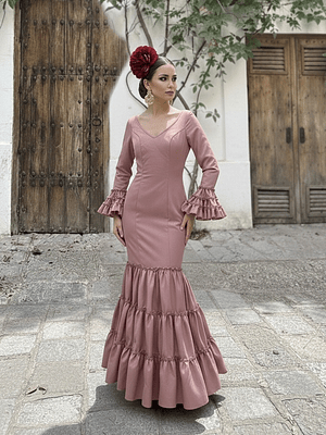 VESTIDO CARMEN ROSA PASTEL