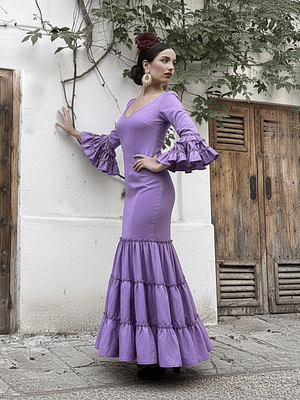 VESTIDO CARMEN LILA LISO