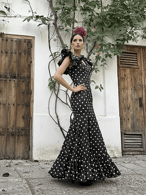 BATA NEGRA LUNAR BLANCO