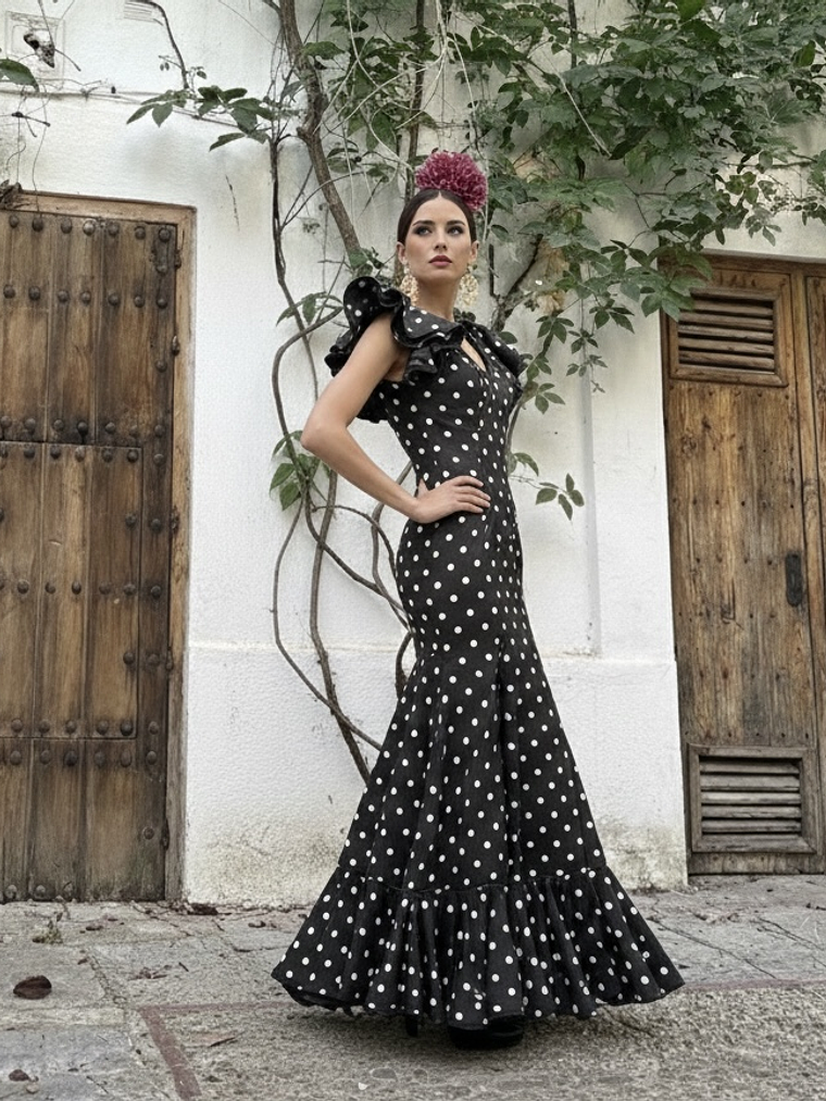 BATA NEGRA LUNAR BLANCO 1