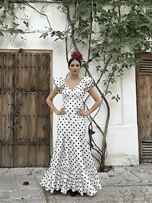 BATA BLANCA LUNAR NEGRO MEDIANO