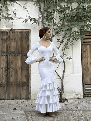 VESTIDO LUCÍA BLANCO LISO
