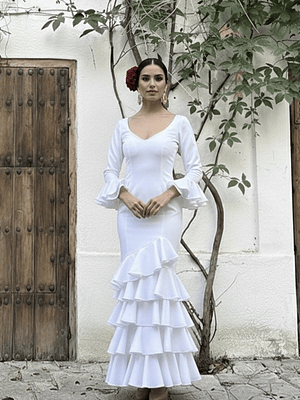 VESTIDO LUCÍA BLANCO LISO