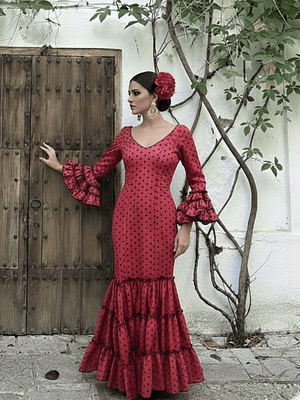 VESTIDO CARMEN FRESÓN LUNAR NEGRO PEQUEÑO