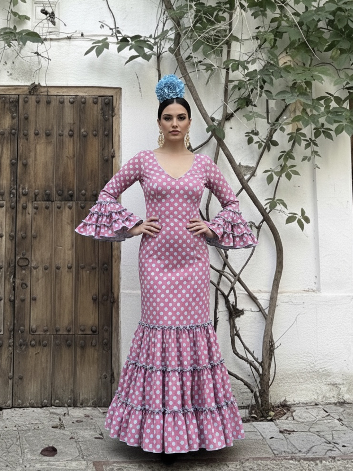 VESTIDO CARMEN MAQUILLAJE LUNAR CELESTE 2