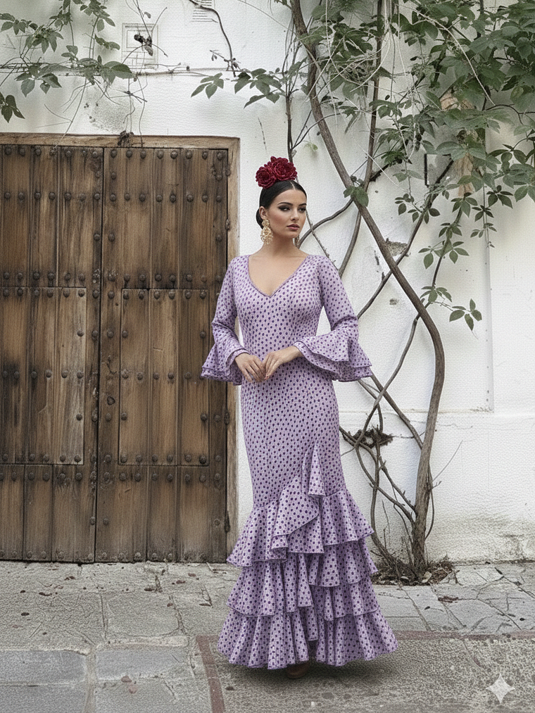 VESTIDO LUCÍA LAVANDA LUNAR MORADO 1