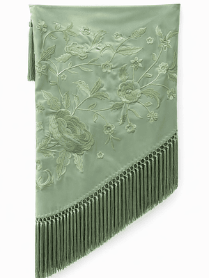 MANTONCILLO VERDE EMPOLVADO LISO