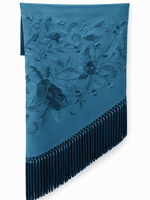 MANTONCILLO AZUL PETRÓLEO LISO