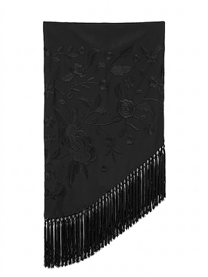MANTONCILLO NEGRO BORDADO NEGRO