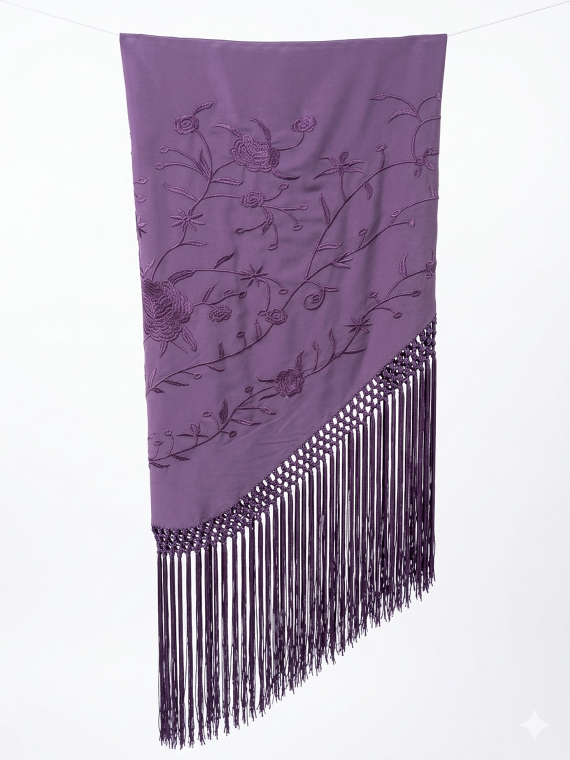 MANTONCILLO MORADO PLOMO FLECO LARGO LISO 1