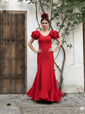 BATA ROJA LUNAR ROJO OSCURO