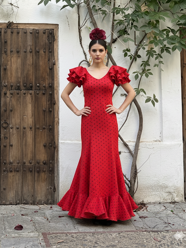 BATA ROJA LUNAR ROJO OSCURO 1