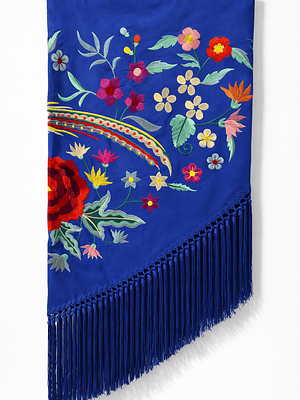 MANTONCILLO AZULINA FLOR-PÁJARO 