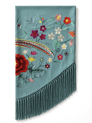 MANTONCILLO CELESTE FLOR-PÁJARO 