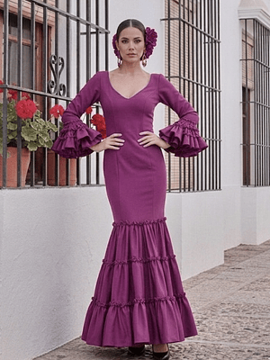 VESTIDO CARMEN BUGANVILLA LISO