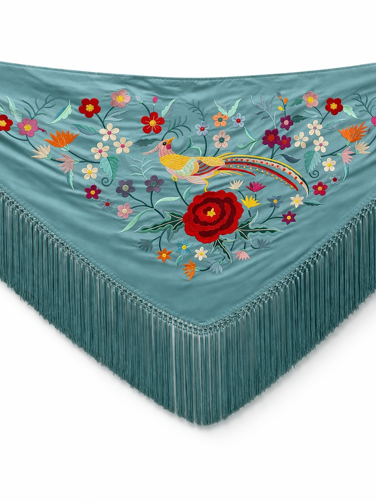 MANTONCILLO CELESTE FLOR-PÁJARO  1