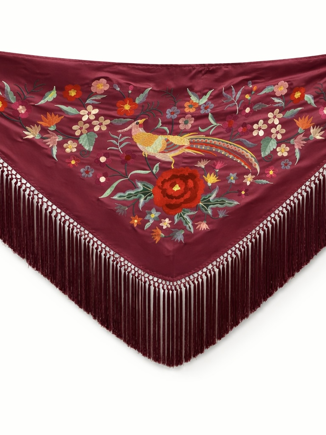 MANTONCILLO BURDEOS FLOR-PÁJARO  1